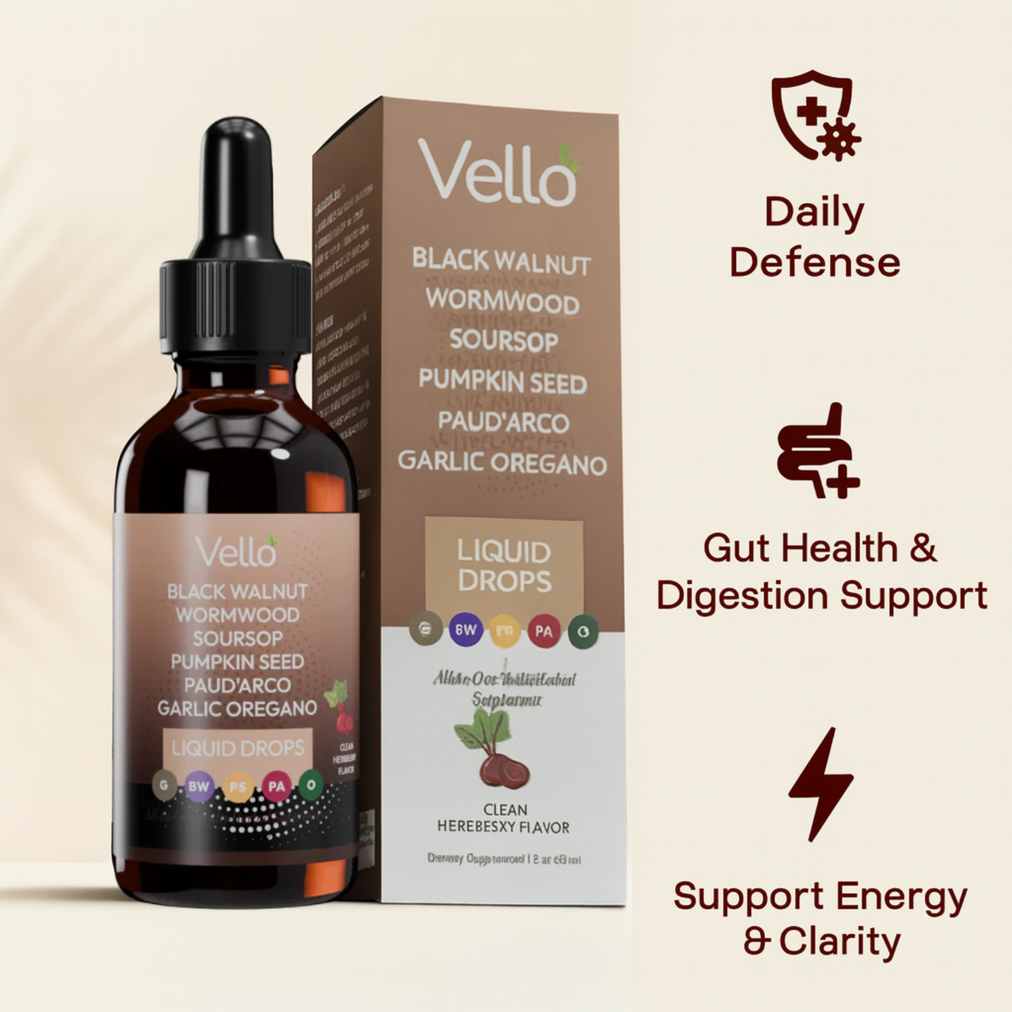 Vello Black Walnut Wormwood Cleanse